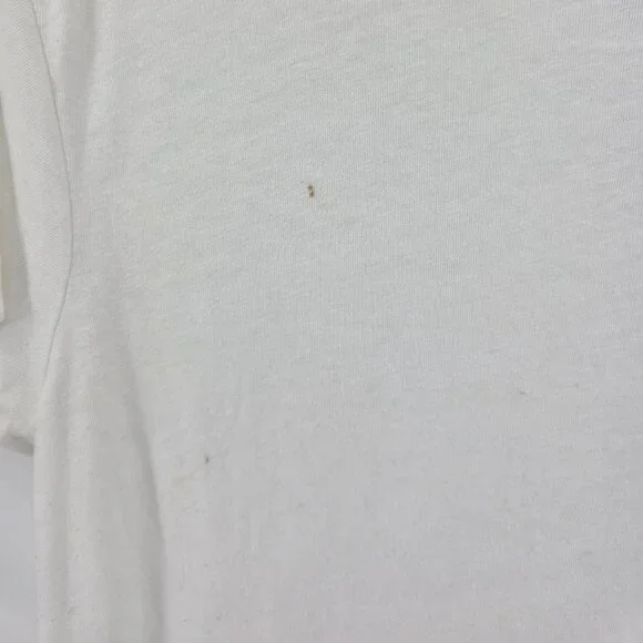 Caslon White Ruffle Hem T-Shirt – Size M – Short Sleeve Peplum Tee - Picture 5 of 6